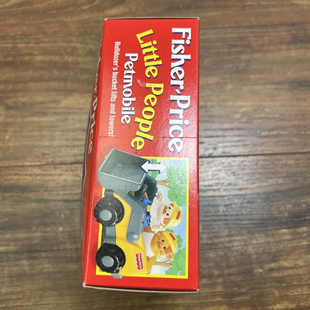 VTG 1996 Fisher Price Little People Petmobile Bulldozer Cat New RARE #72533 - Picture 9 of 10